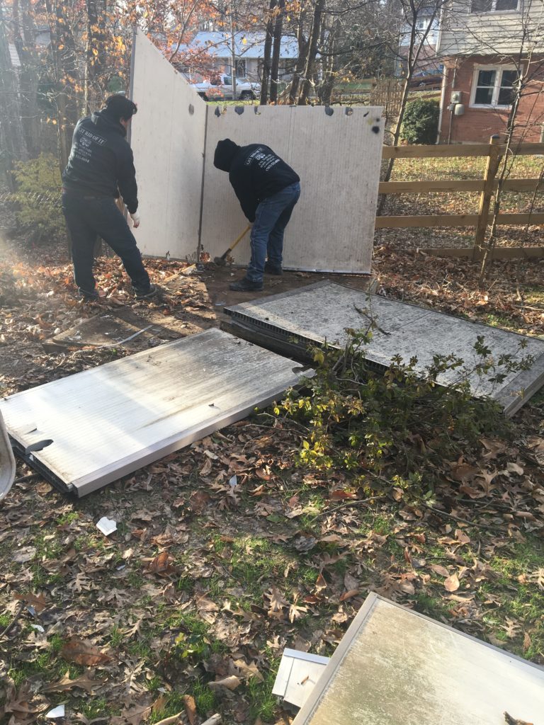 Storage Shed Tear Down in Woodbridge! Get Rid of It!